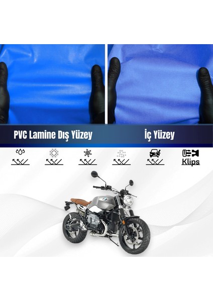 Bmw R Nine T Motosiklet Brandası Su Geçirmez Branda Mavi Branda Motor Branda