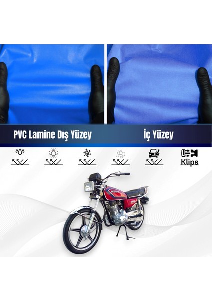 Belderia Fc 150 Motosiklet Brandası Su Geçirmez Branda Mavi Branda Motor Branda