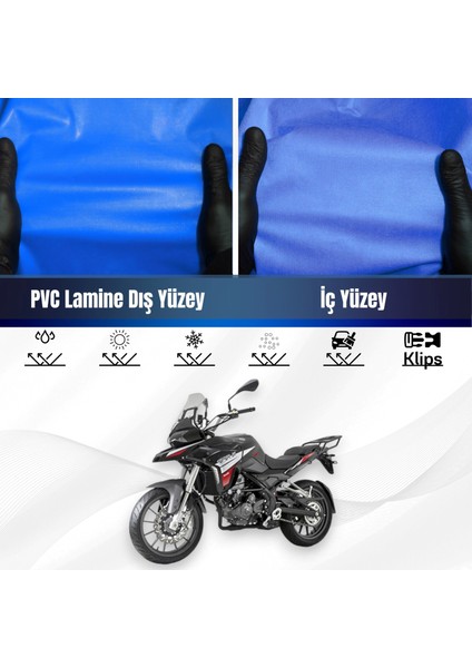 Benelli Trk 251 Motosiklet Brandası Su Geçirmez Branda Mavi Branda Motor Branda