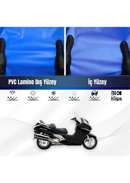 Honda Fjs 600 Silverwing Abs Motosiklet Brandası Su Geçirmez Branda Mavi Branda Motor Branda