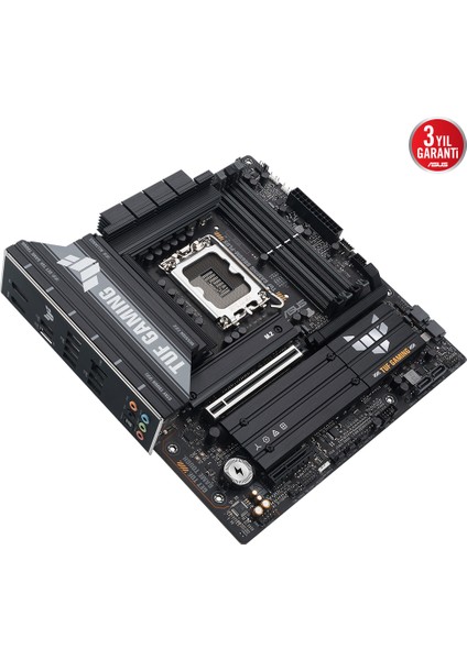 Tuf Gamıng B860M-PLUS Intel B860 LGA1851 Ddr5 8800 Dp HDMI Type-C 3x M2 Usb3.2 Gen 2x2 Aura Rgb 2.5gbit Lan Matx 12+1+2+1 Güç Aşamaları, 1xgen5 M.2, Ready For Advanced Aı Pc