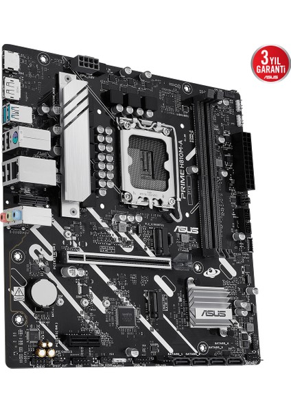 Prıme H810M-A-CSM Intel H810 LGA1851 Ddr5 6400 Dp HDMI Çift M2 Usb3.2 Aura Rgb Matx 6+1+1+1 Güç Aşamaları, Uzaktan Yönetim Yazılımı, Ready For Advanced Aı Pc