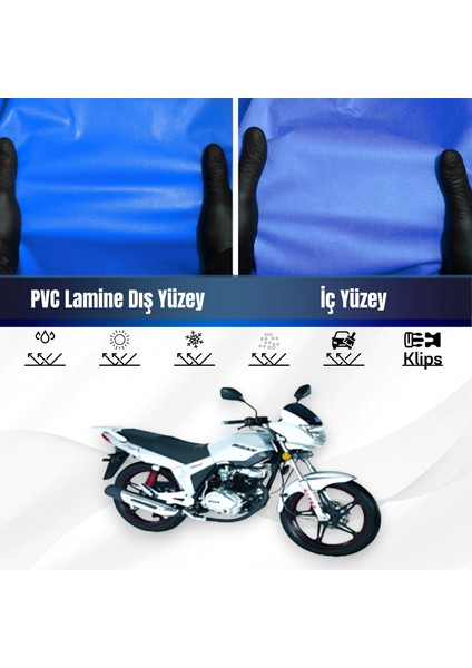 Bisan Sunway Fks 125 Motosiklet Brandası Su Geçirmez Branda Mavi Branda Motor Branda