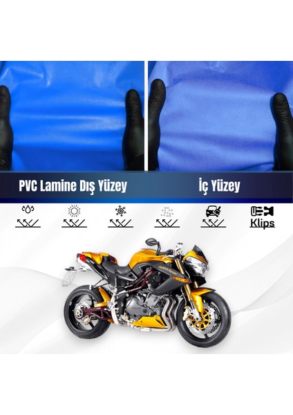Benelli Tnt Cafe Racer Motosiklet Brandası Su Geçirmez Branda Mavi Branda Motor Branda
