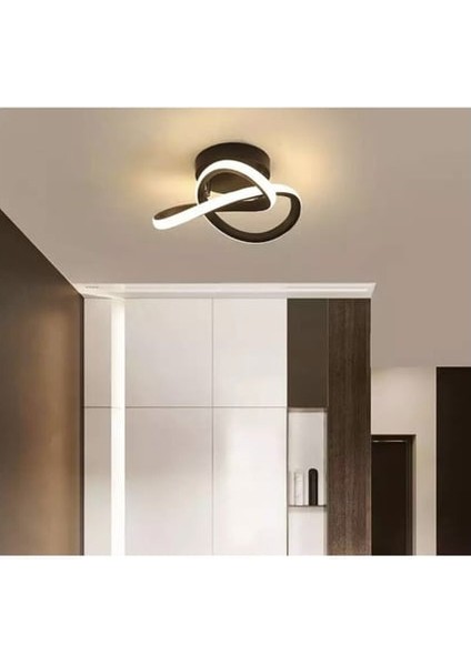 Elegance Modern Plafonyer Power LED Avize Gün Işığı - Siyah Kasa