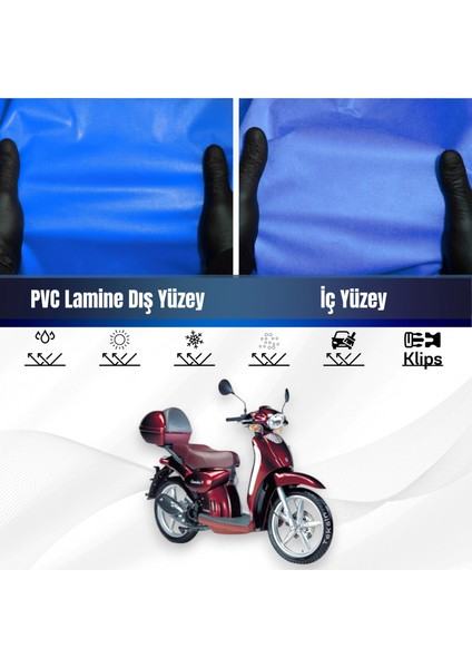 Çelik Motor Angel 50 Motosiklet Brandası Su Geçirmez Branda Mavi Branda Motor Branda