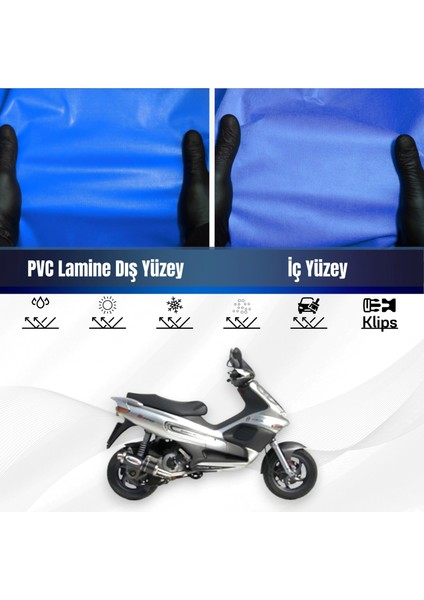 Gilera Runner 180 Motosiklet Brandası Su Geçirmez Branda Mavi Branda Motor Branda