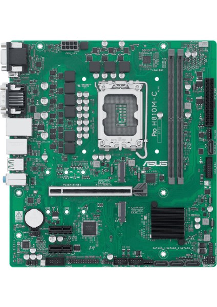 Pro H810M-C-CSM LGA1851 Ddr5 6400 Dp HDMI VGA DVI Çift M2 Usb3.2 Com Matx