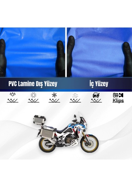 Honda CRF1100L Africa Twin Dct Motosiklet Brandası Su Geçirmez Branda Mavi Branda Motor Branda