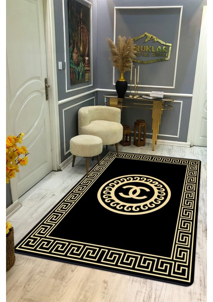 Kaymaz Taban Yıkanabilir Dijital Baskı Dekoratif Modern Desenli Dot Taban Halı Nova Serisi NV50
