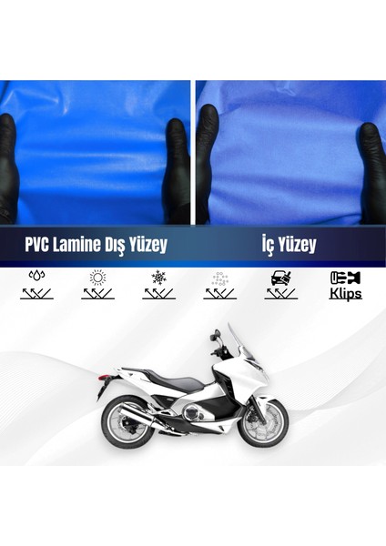 Honda Nc 700 Dc Integra Motosiklet Brandası Su Geçirmez Branda Mavi Branda Motor Branda