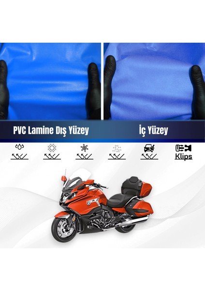 Bmw K 1600 Grand America Motosiklet Brandası Su Geçirmez Branda Mavi Branda Motor Branda