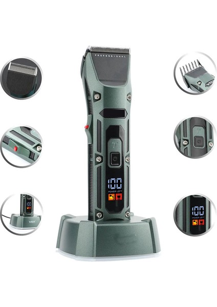 Profesyonel Şarjlı Saç Sakal Traş Makinesi V-696