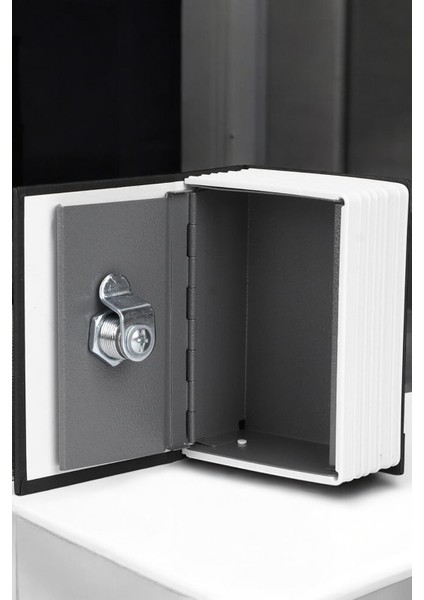 Gizli Kasa Kitap Görünümlü Anahtarlı Çelik Mini Kasa