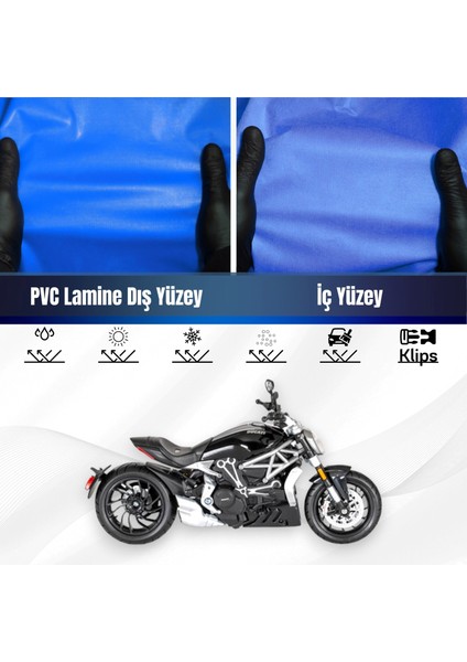Ducati Diavel x Diavel S Motosiklet Brandası Su Geçirmez Branda Mavi Branda Motor Branda
