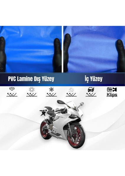 Ducati Panigale 899 Motosiklet Brandası Su Geçirmez Branda Mavi Branda Motor Branda