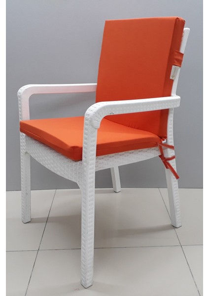 4 Adet Elit Yüksek Arkalı Minder Duck Bezi-Turuncu modelleri