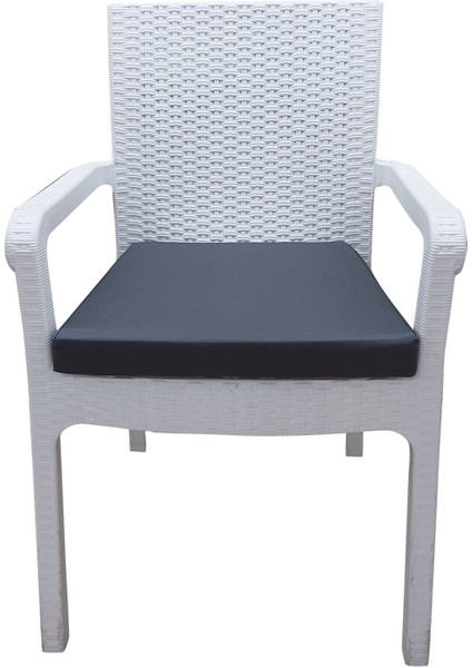 6 Adet Hera Siesta Minderi Su Geçirmez Kumaş 5 cm Gri Sünger-Koyu Gri