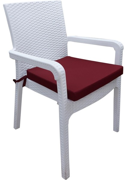 6 Adet Hera Siesta Minder Su Geçirmez Kumaş 5 cm Gri Sünger-Bordo fiyatları