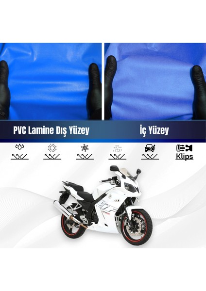 Daelim Roadwin 250 Motosiklet Brandası Su Geçirmez Branda Mavi Branda Motor Branda