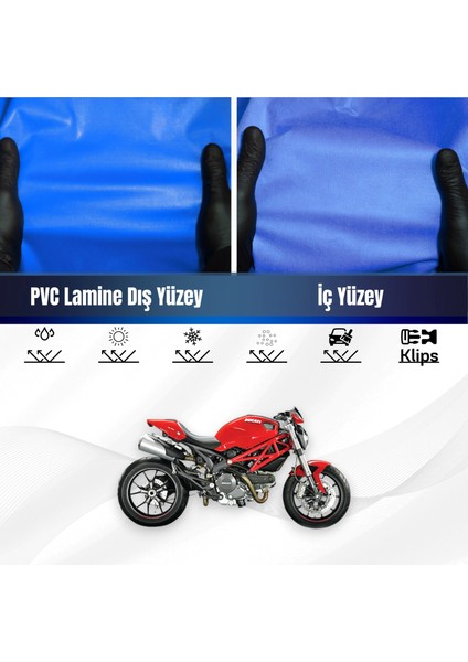 Ducati Monster 796 Motosiklet Brandası Su Geçirmez Branda Mavi Branda Motor Branda