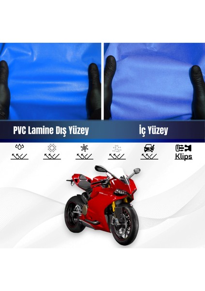 Ducati Panigale 1199 S Motosiklet Brandası Su Geçirmez Branda Mavi Branda Motor Branda