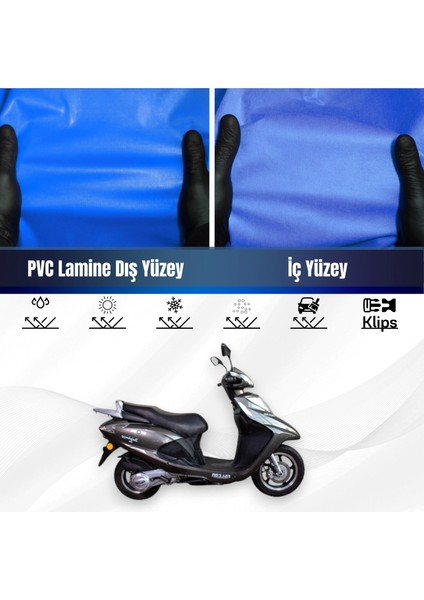 Falcon Dolphin 100 Efı Motosiklet Brandası Su Geçirmez Branda Mavi Branda Motor Branda