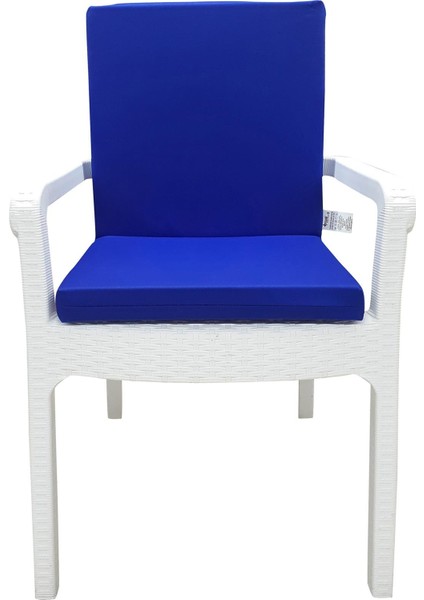 6 Adet Elit Su Geçirmez Yüksek Arkalı Minder-Saks Mavi