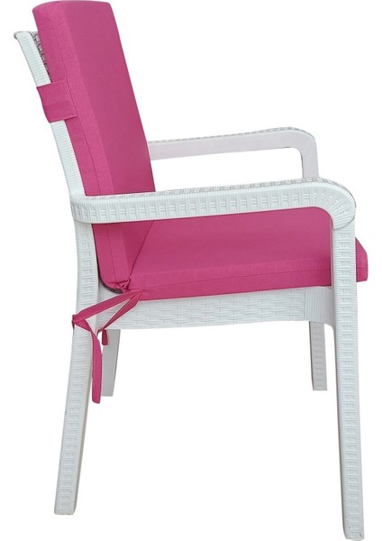 6 Adet Elit Yüksek Arkalı Minder Duck Bezi-Fuşya modelleri