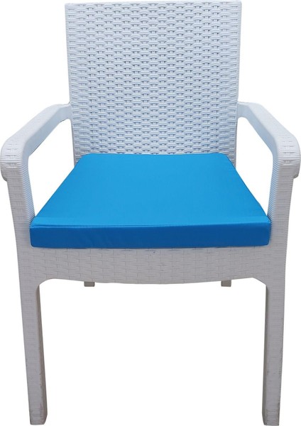 4 Adet Hera Siesta Minder Su Geçirmez Kumaş 5 cm Gri Sünger-Turkuaz