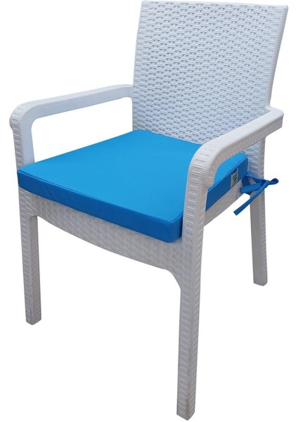 4 Adet Hera Siesta Minder Su Geçirmez Kumaş 5 cm Gri Sünger-Turkuaz modelleri