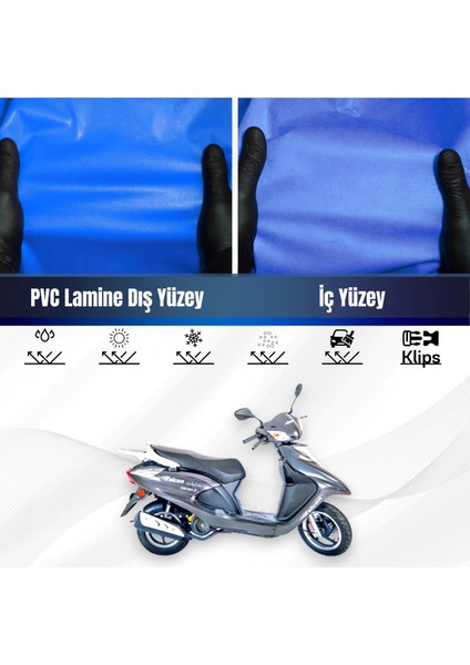 Falcon Dolphin 100 Motosiklet Brandası Su Geçirmez Branda Mavi Branda Motor Branda