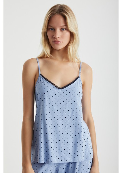 Polka Askılı Pijama Takımı