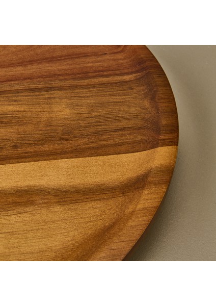 Akasya Yuvarlak Dönerli Sunumluk - Kahverengi - 35 cm fırsatları