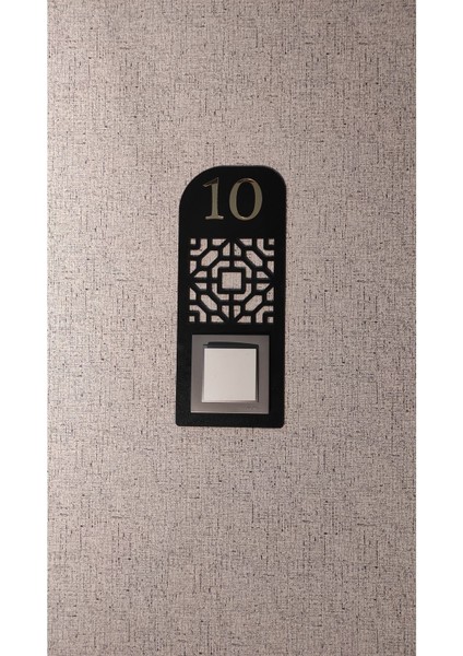 VG095 - Kapı Zili Çerçevesi (Numara Yazdırılabilir) Dekoratif Kapı Zili Ev Hediyesi