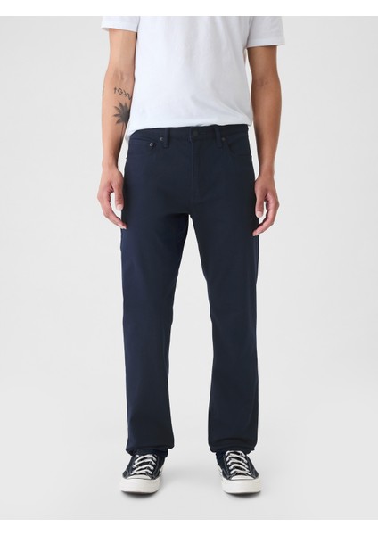 Erkek Lacivert Straight Fit City Jean Pantolon
