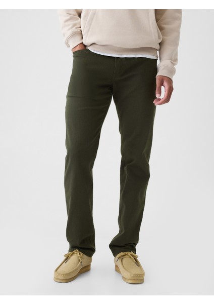 Erkek Haki Straight Fit City Jean Pantolon indirimleri