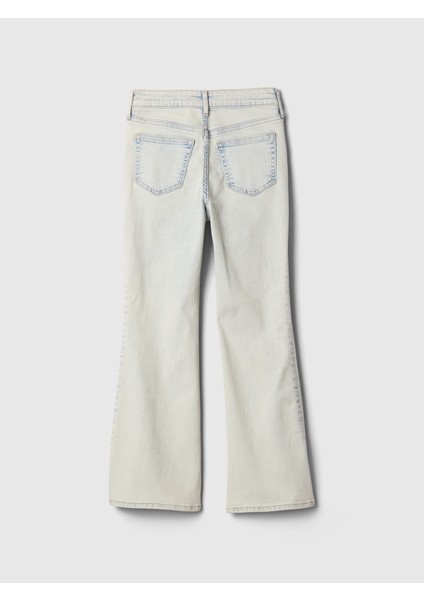 Kız Çocuk Açık Mavi Taş Işlemeli Flare Jean Pantolon modelleri