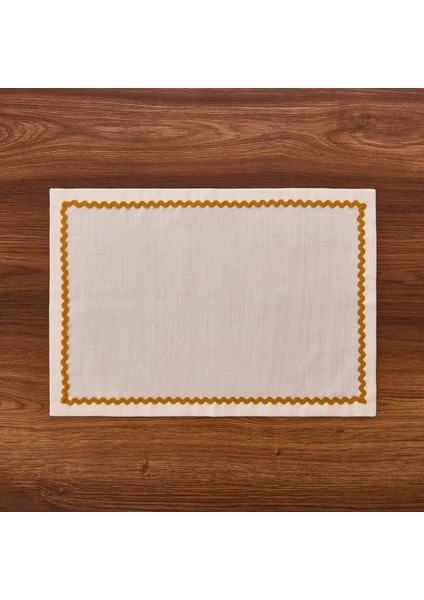 Soft Mustard 2'li Amerikan Servis - Beyaz - 35x50 cm fiyatları