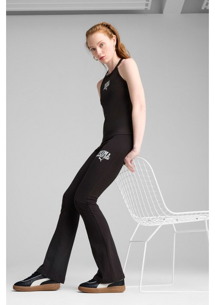 Class High-Waist Fla Siyah Kadın Tayt