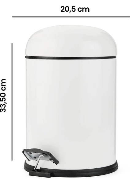 Bath Bon Çöp Kovası - Beyaz - 5 Lt