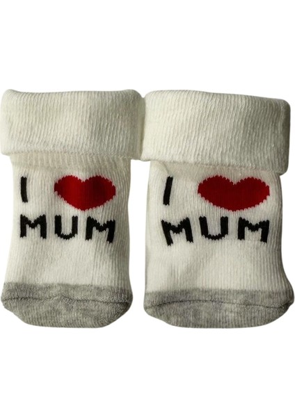 3 Çift Havlu Pamuklu Kaymaz Tabanlı Kışlık Bebek Soket Çorap