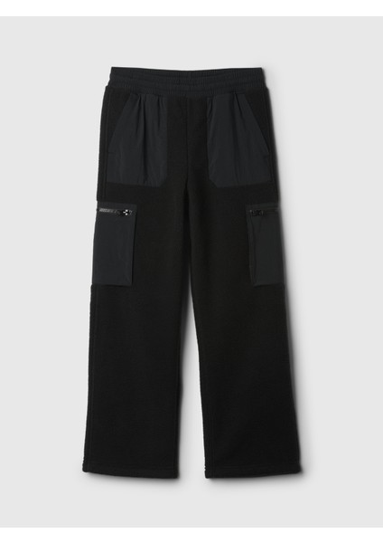 Erkek Çocuk Siyah Sherpa Baggy Pantolon fiyatları