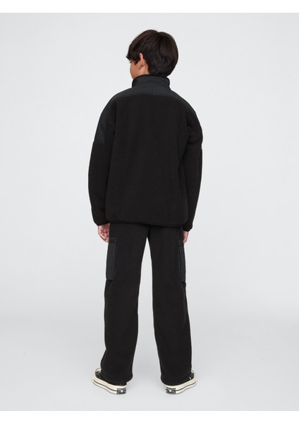 Erkek Çocuk Siyah Sherpa Baggy Pantolon fırsatları