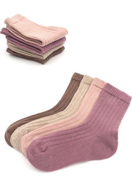 4'lü Çocuk Çorap Pamuk Dikişsiz / Kız Çocuk Okul Çorap fiyatları