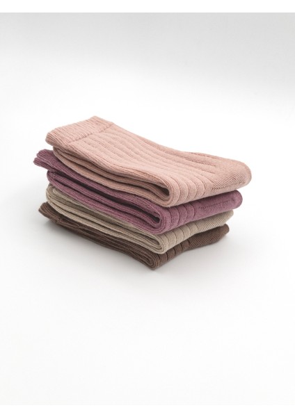 4'lü Çocuk Çorap Pamuk Dikişsiz / Kız Çocuk Okul Çorap modelleri