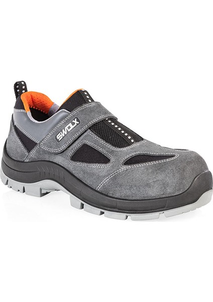 Suet Deri-S1 Unisex İş Güvenliği Ayakkabısı Class-Xc-12 Gri