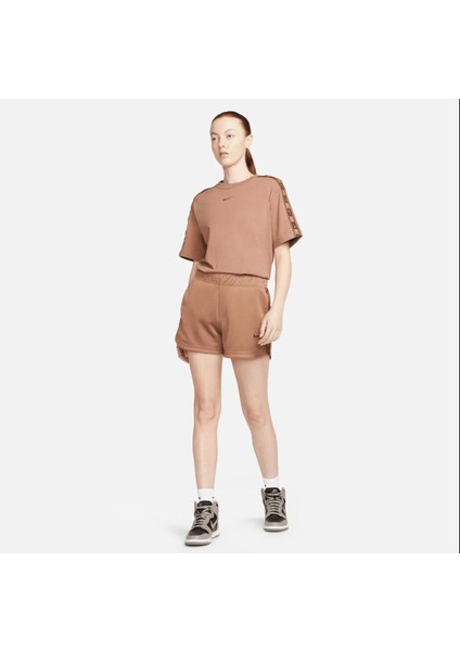 Sportswear Tape Kadın Kahverengi Günlük Şort DM4648 256