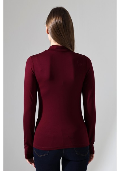 Kadın Parmak Detaylı Body 21756 Bordo fırsatları