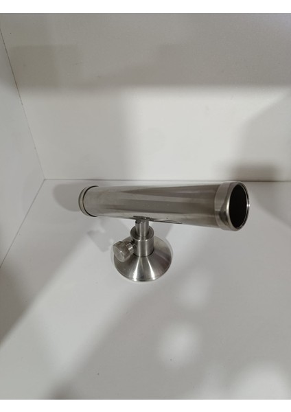 Küpeşte Bağlantılı Kamış Tutucu Paslanmaz Parlak Krom 304 Boy 180MM Çap 30MM